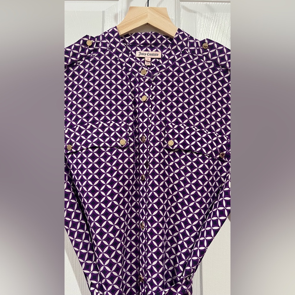 Juicy Couture Size 4 Multicolor Silk Tunic Dress - Picture 2 of 16